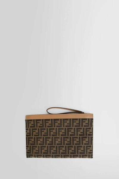 Fendi Man Brown Clutches & Pouches In Brown