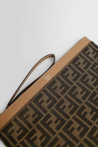 Fendi Man Brown Clutches & Pouches In Brown