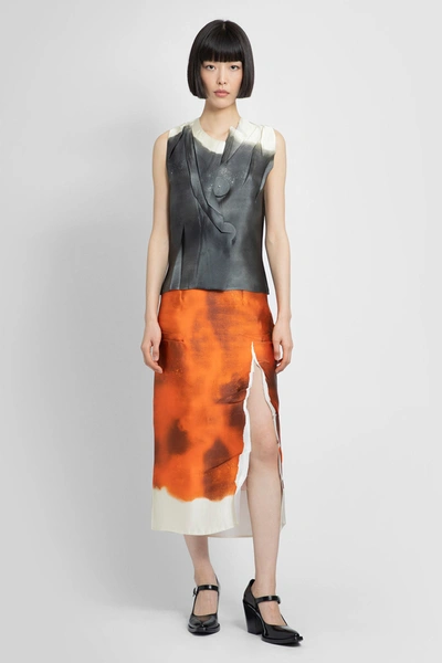 Shop Prada Woman Orange Skirts