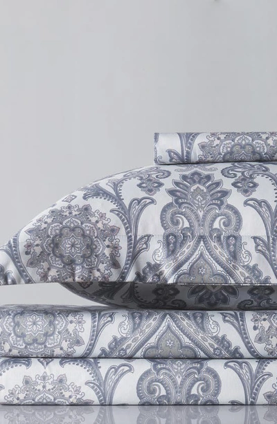 Southshore Fine Linens Luxury Premium Oversized Printed Comforter Set In Boho Paisley Grey