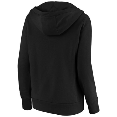 Fanatics Plus Size Black Chicago White Sox Core Team Crossover V-neck Pullover Hoodie In Black