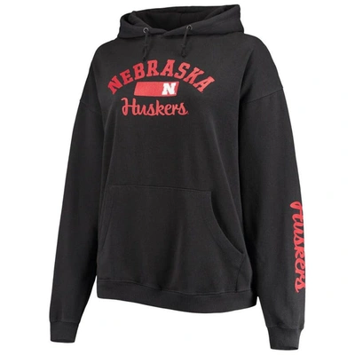 Shop Pressbox Black Nebraska Huskers Rock N Roll Super Oversized Pullover Hoodie