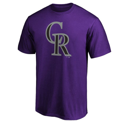 Shop Fanatics Branded Purple Colorado Rockies Official Logo T-shirt
