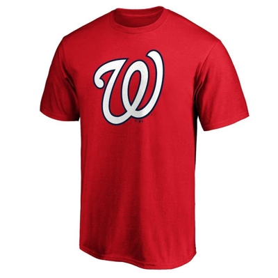 Shop Fanatics Branded Red Washington Nationals Official Logo T-shirt