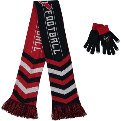 Shop Foco Navy Houston Texans Glove & Scarf Combo Set