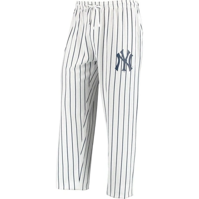 Shop Concepts Sport White/navy New York Yankees Vigor Lounge Pant