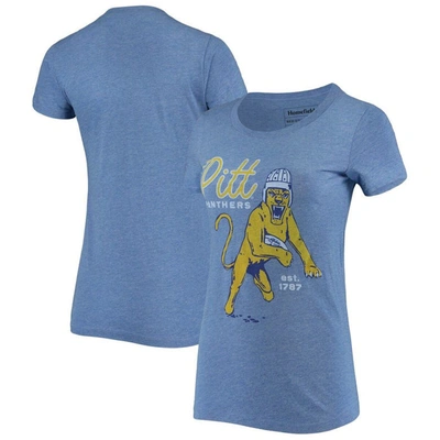 Shop Homefield Heathered Royal Pitt Panthers Vintage Est. 1787 Tri-blend T-shirt In Heather Royal