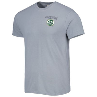 Shop Image One Gray Colorado State Rams Campus Scenery Comfort Color T-shirt