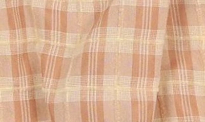 Maniere Print Cotton Knit Bubble Romper In Peach