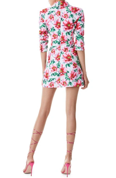 Shop Alice And Olivia Latoya Floral Long Sleeve Blazer Dress In High Tea Floral