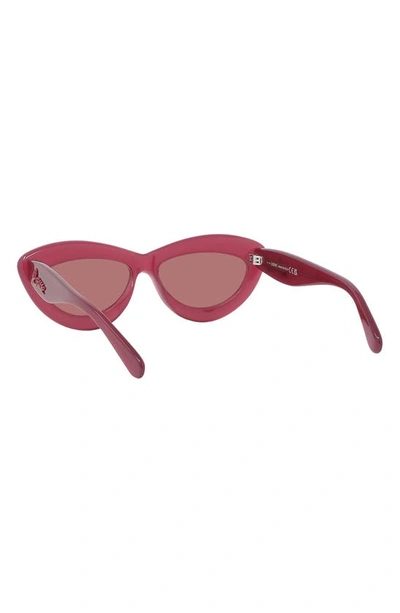 Shop Loewe Curvy Logo 54mm Cat Eye Sunglasses In Cherry