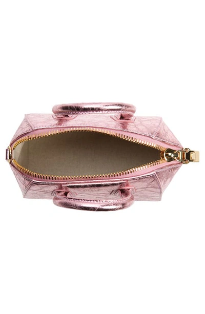Shop Givenchy Mini Antigona Leather Satchel In Silk Pink