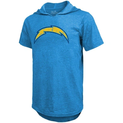 Shop Majestic Fanatics Branded Joey Bosa Powder Blue Los Angeles Chargers Player Name & Number Tri-blend Hoodie T-