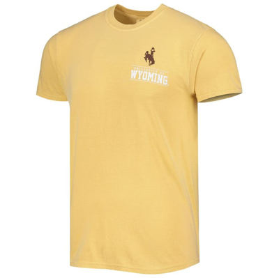 Shop Image One Gold Wyoming Cowboys Logo Campus Icon T-shirt