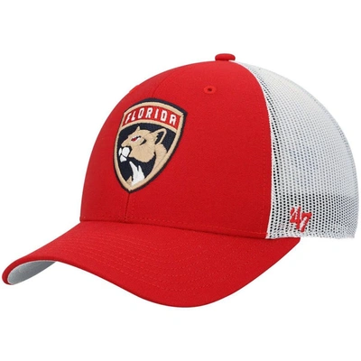 Shop 47 ' Red Florida Panthers Trawler Clean Up Trucker Adjustable Snapback Hat