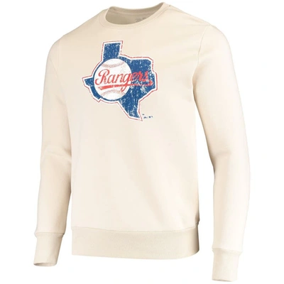 Shop Majestic Threads Oatmeal Texas Rangers Fleece Pullover Sweatshirt