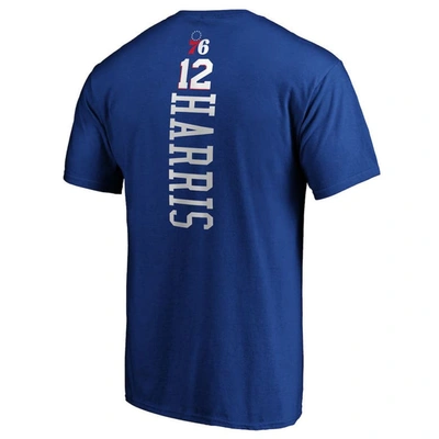 Shop Fanatics Branded Tobias Harris Royal Philadelphia 76ers Team Playmaker Name & Number T-shirt