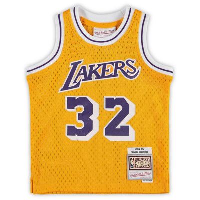 Shop Mitchell & Ness Infant  Magic Johnson Gold Los Angeles Lakers Retired Player Jersey
