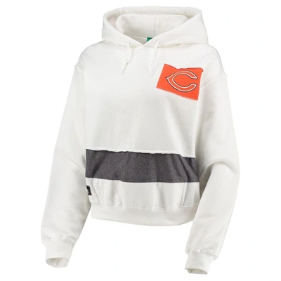 Shop Refried Apparel White Chicago Bears Sustainable Crop Dolman Pullover Hoodie