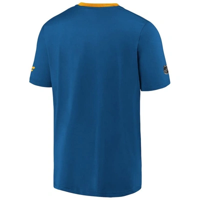 St. Louis Blues Fanatics Branded Authentic Pro Alternate Logo Performance T- Shirt - Blue