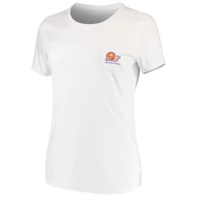 Shop Vineyard Vines White Clemson Tigers Pocket T-shirt
