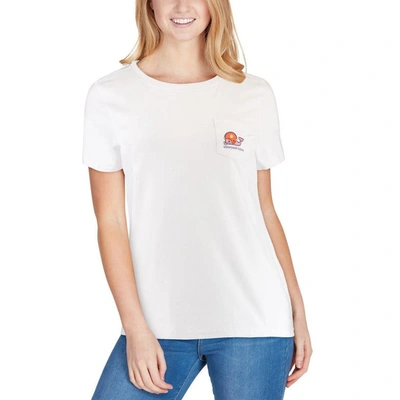 Shop Vineyard Vines White Clemson Tigers Pocket T-shirt