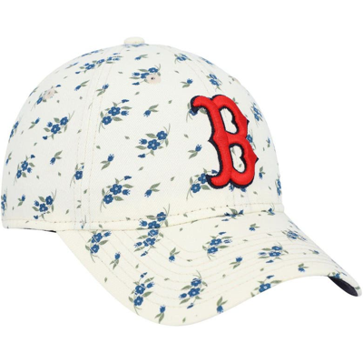 Shop New Era Cream Boston Red Sox Chrome Bloom 9twenty Adjustable Hat