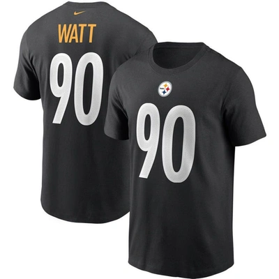 Nike T.j. Watt Black Pittsburgh Steelers Name & Number T-shirt