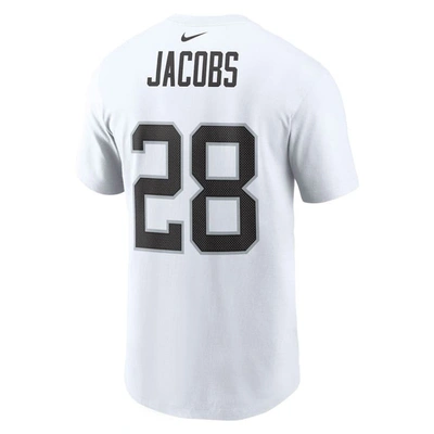 Shop Nike Josh Jacobs White Las Vegas Raiders Name & Number T-shirt