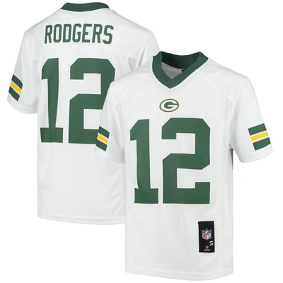 Shop Outerstuff Youth Aaron Rodgers White Green Bay Packers Replica Player Jersey