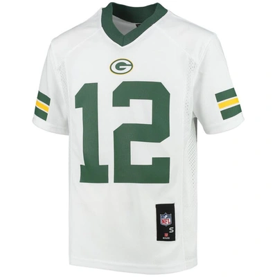 Shop Outerstuff Youth Aaron Rodgers White Green Bay Packers Replica Player Jersey