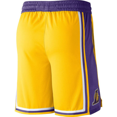 Los Angeles Lakers Nike Youth 2020/21 Swingman Shorts - Icon Edition - Gold