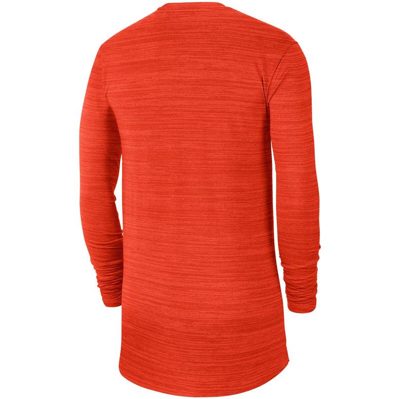 Shop Nike Orange Clemson Tigers 2021 Sideline Velocity Performance Long Sleeve T-shirt