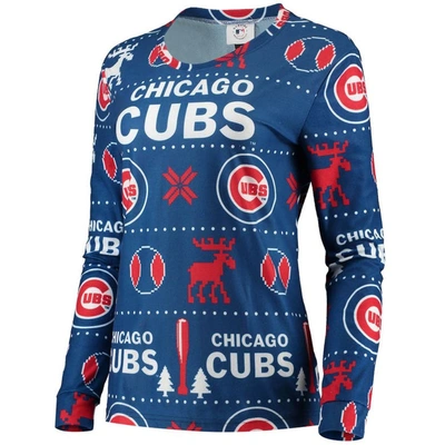 Shop Foco Royal Chicago Cubs Ugly Pajama Set