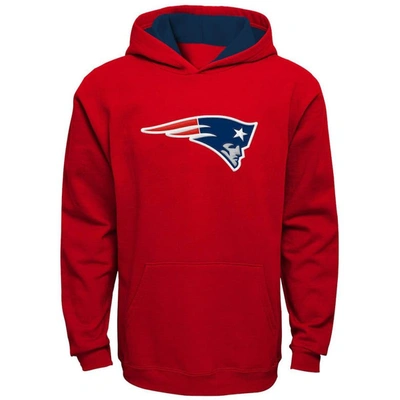 Shop Outerstuff Youth Red New England Patriots Fan Gear Prime Pullover Hoodie