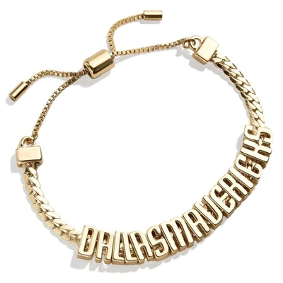 Shop Baublebar Dallas Mavericks Pull-tie Bracelet In Gold