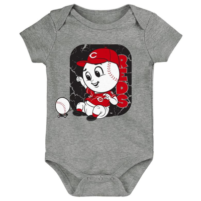 Shop Outerstuff Infant Red/white/heathered Gray Cincinnati Reds 3-pack Change Up Bodysuit Set