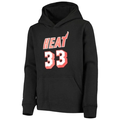 Shop Mitchell & Ness Youth  Alonzo Mourning Black Miami Heat Hardwood Classics Name & Number Pullover Hood