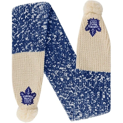 Shop Foco Toronto Maple Leafs Confetti Scarf With Pom In Blue