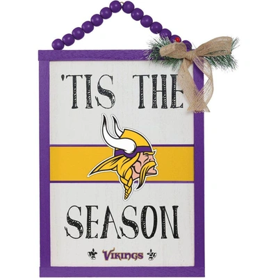 Shop Foco Minnesota Vikings 'tis The Season Sign In Purple