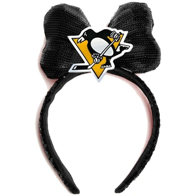 Shop Cuce Pittsburgh Penguins Logo Headband In Black
