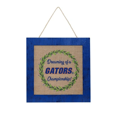 Shop Foco Florida Gators 12'' Double-sided Burlap Sign In Blue