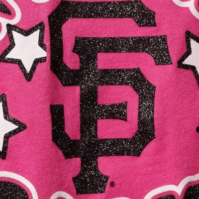 Shop New Era Girls Youth  Pink San Francisco Giants Jersey Stars V-neck T-shirt