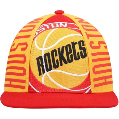 Shop Mitchell & Ness Red Houston Rockets Hardwood Classics Big Face Callout Snapback Hat