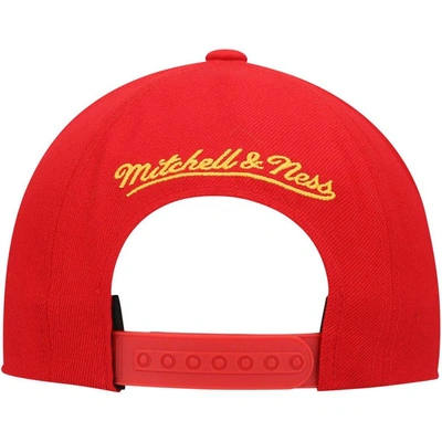 Shop Mitchell & Ness Red Houston Rockets Hardwood Classics Big Face Callout Snapback Hat