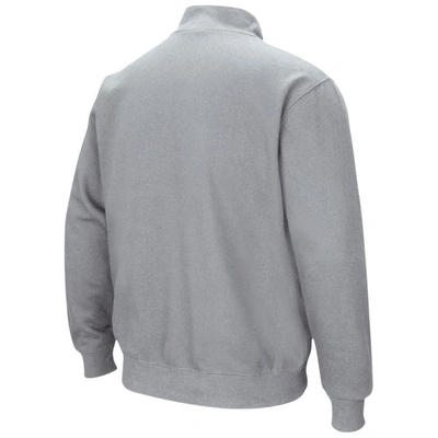 Colosseum Heathered Gray Boise State Broncos Tortugas Team Logo Quarter-zip Jacket In Heather Gray