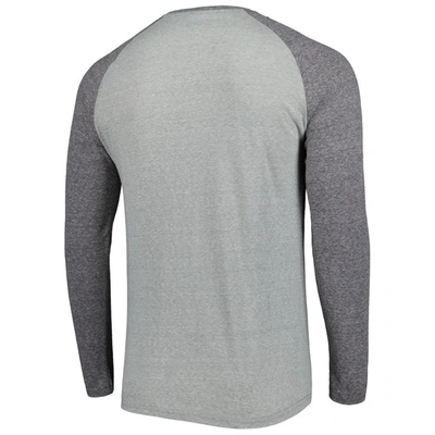Shop Concepts Sport Heather Gray New Orleans Saints Ledger Raglan Long Sleeve Henley T-shirt