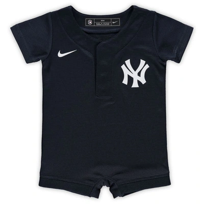 Shop Nike Newborn & Infant  Navy New York Yankees Official Jersey Romper