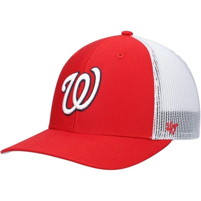 Shop 47 ' Red/white Washington Nationals Primary Logo Trucker Snapback Hat