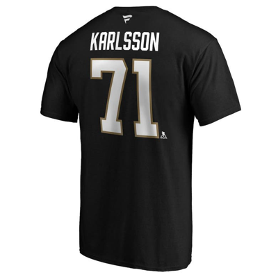 Shop Fanatics Branded William Karlsson Black Vegas Golden Knights Authentic Stack Player Name & Number T-